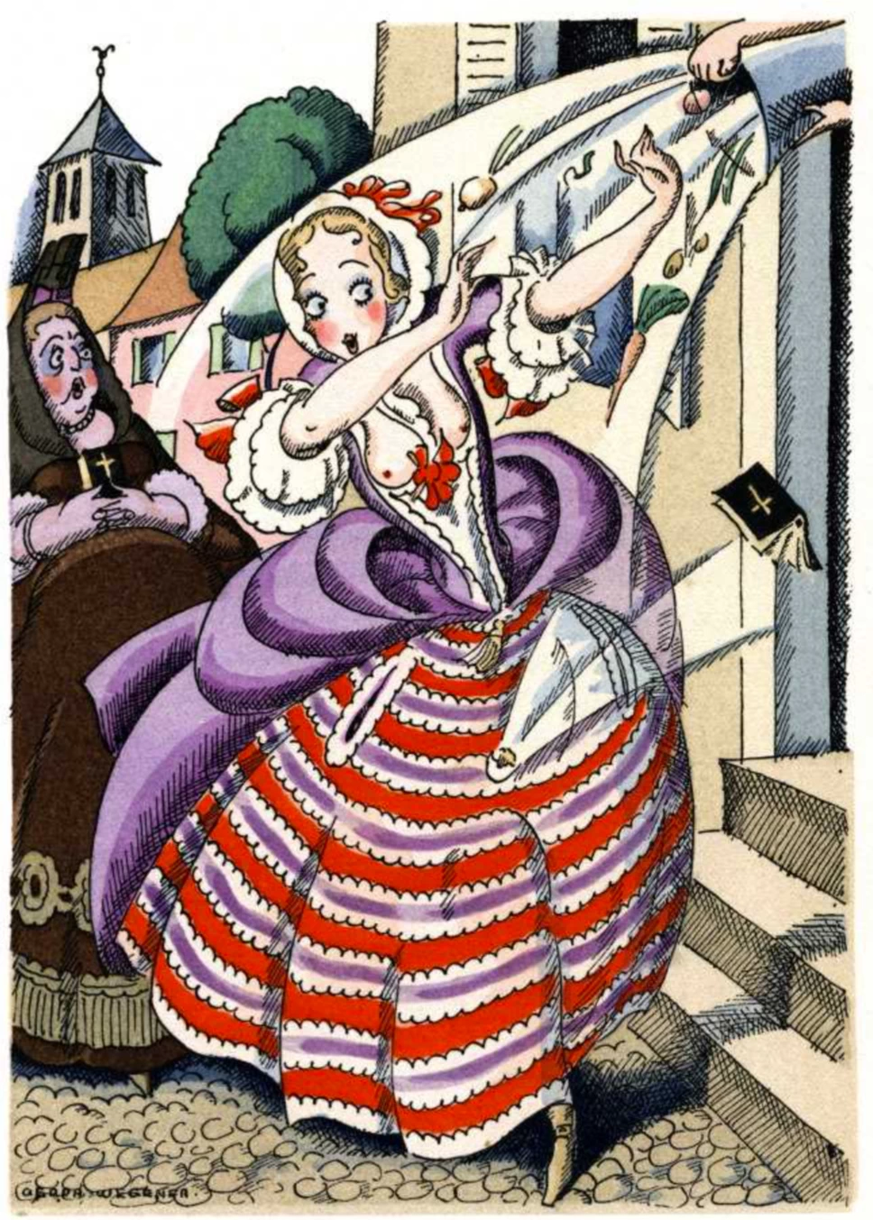 Illustrazione del libro di Jean de La Fontaine's - On ne s'avise jamais de tout